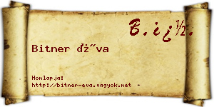 Bitner Éva névjegykártya
