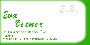 eva bitner business card