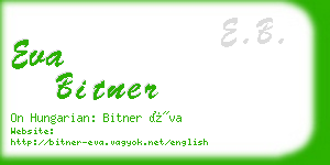 eva bitner business card